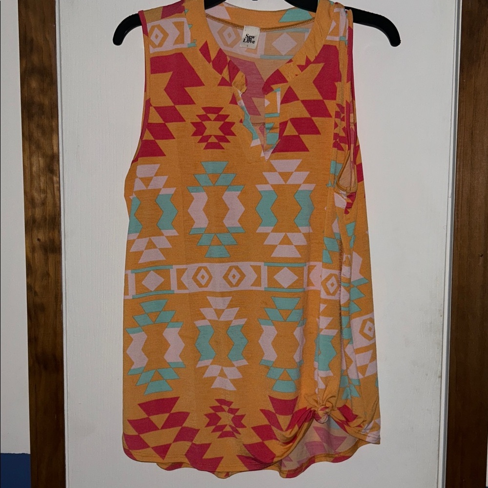 Sew In Love Multicolor Aztec Top